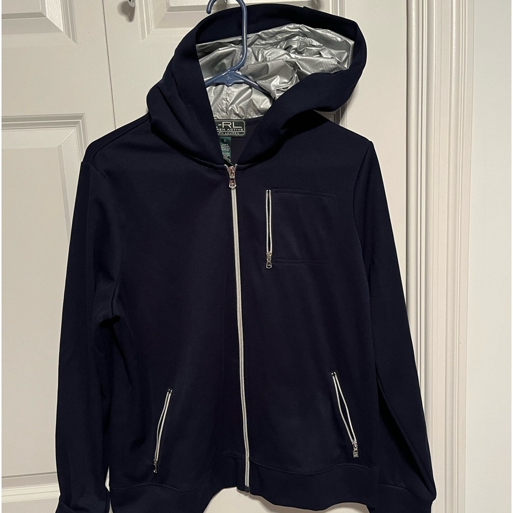 Women’s Ralph Lauren Active Rain Coat Size Large Blue